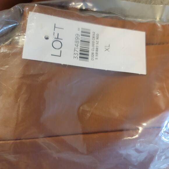 Loft Brown Faux Leather Leggings - Picture 5 of 9